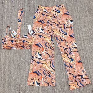 2pc pant and crop top